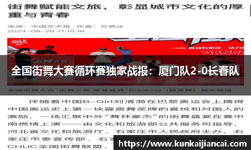 全国街舞大赛循环赛独家战报：厦门队2-0长春队